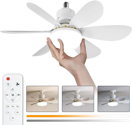 VENTILADOR Y LUZ LED A CONTROL REMOTO