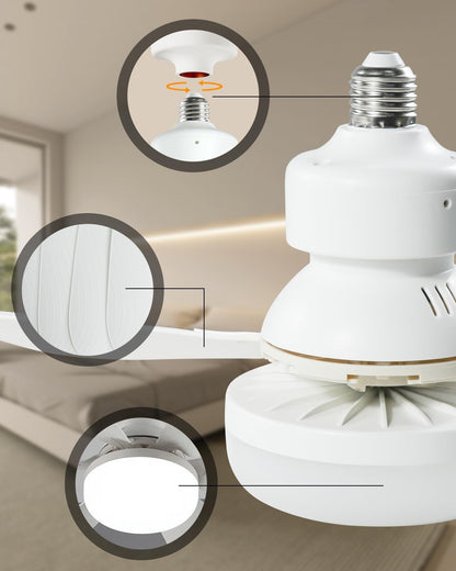 VENTILADOR Y LUZ LED A CONTROL REMOTO