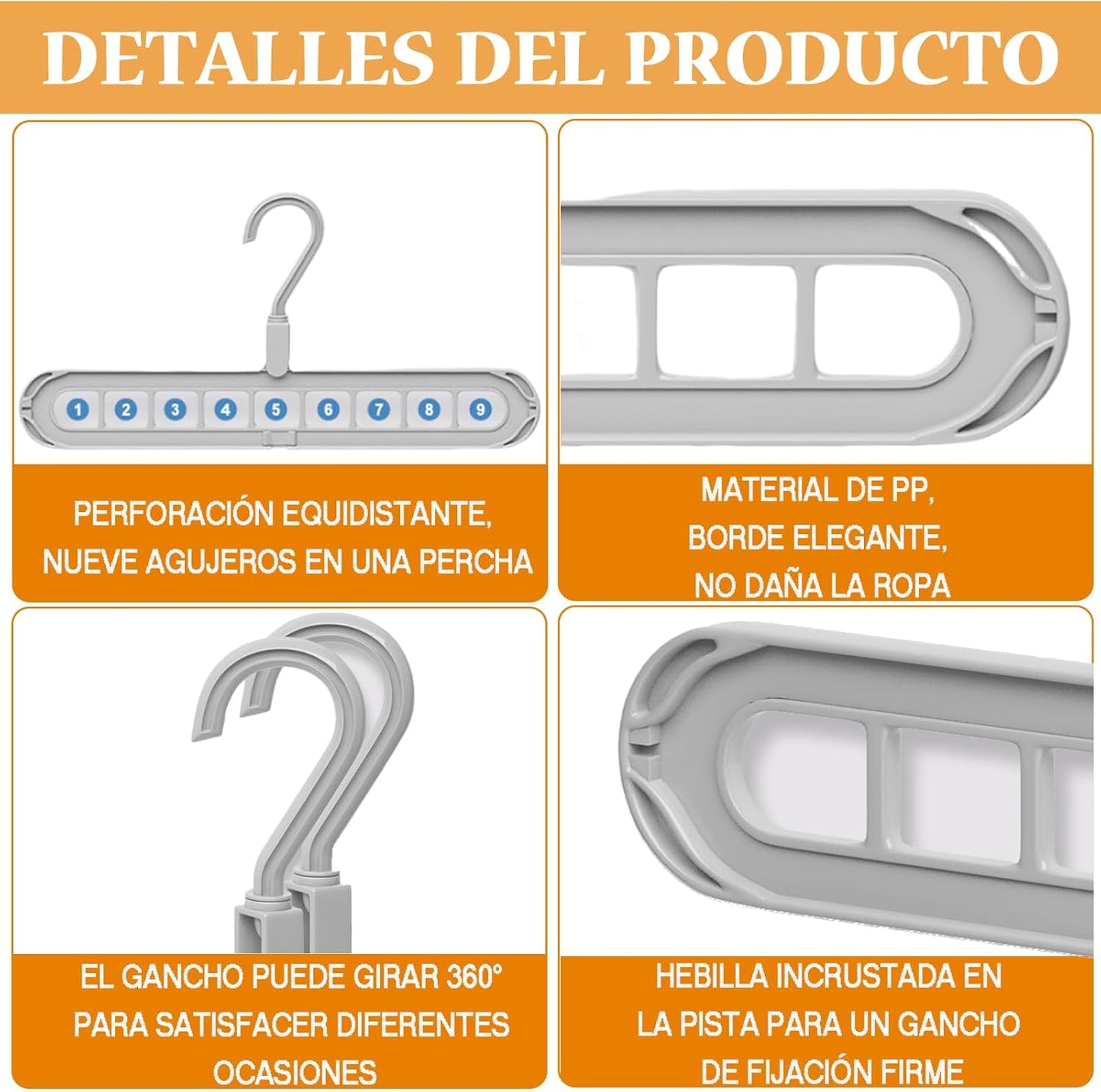 GANCHO DE ROPA MULTIFUNCIONAL (2 PCS)