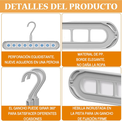 GANCHO DE ROPA MULTIFUNCIONAL (2 PCS)