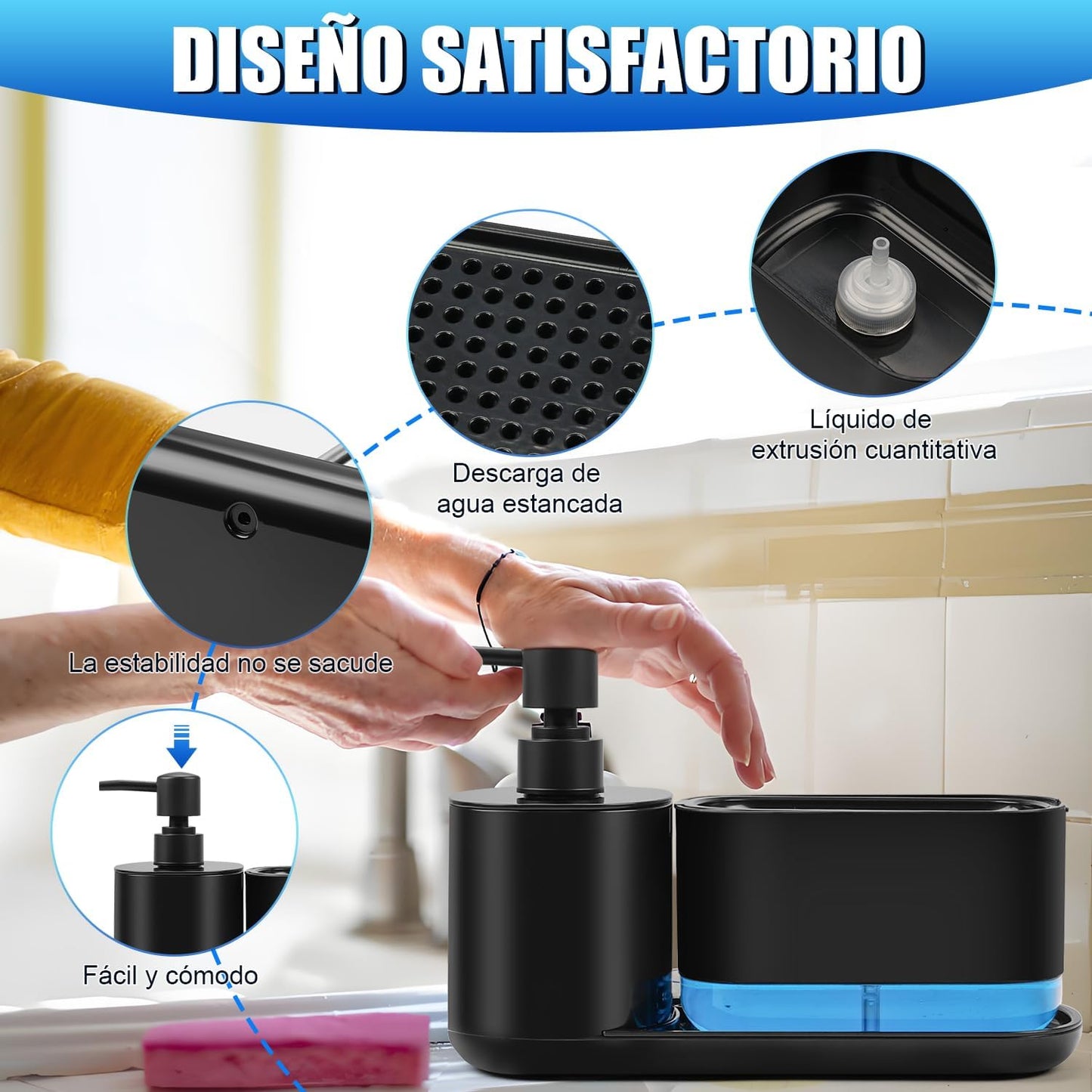DISPENSADOR DE JABÓN 2 EN 1