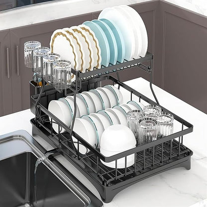 ESCURRIDOR DE PLATOS Y VASOS DOBLE NIVEL
