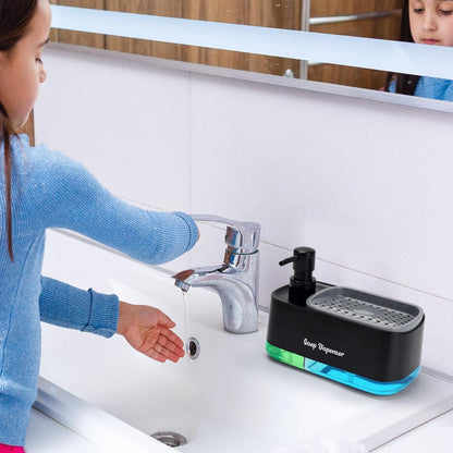 DISPENSADOR DE JABÓN 2 EN 1