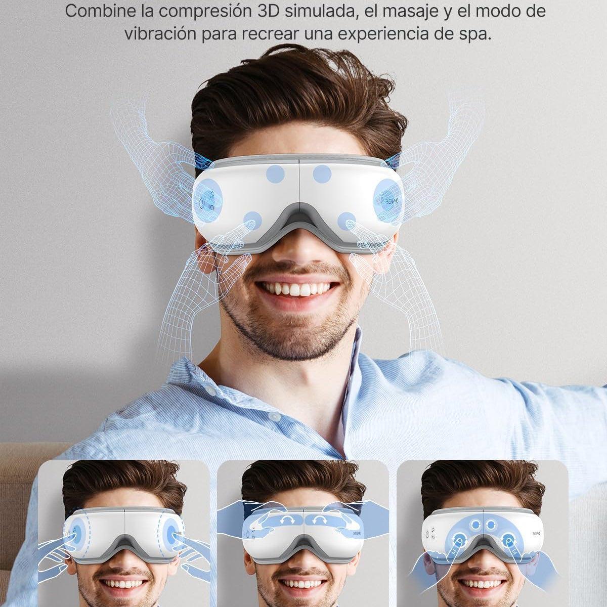 MASAJEADOR DE AIRE PARA OJOS CON CONTROL DE TEMPERATURA