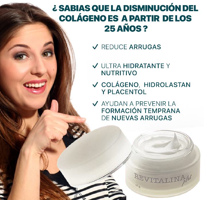 CREMA HIDRATANTE  Y ANTIARRUGAS  A BASE DE COLÁGENO REVITALINA