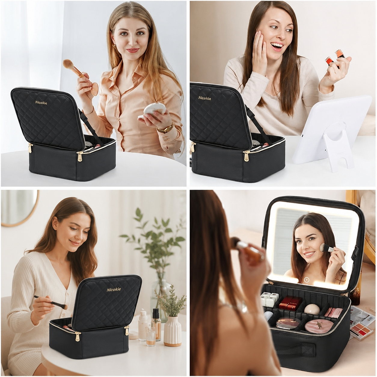 COSMETIQUERA CON LUZ LED