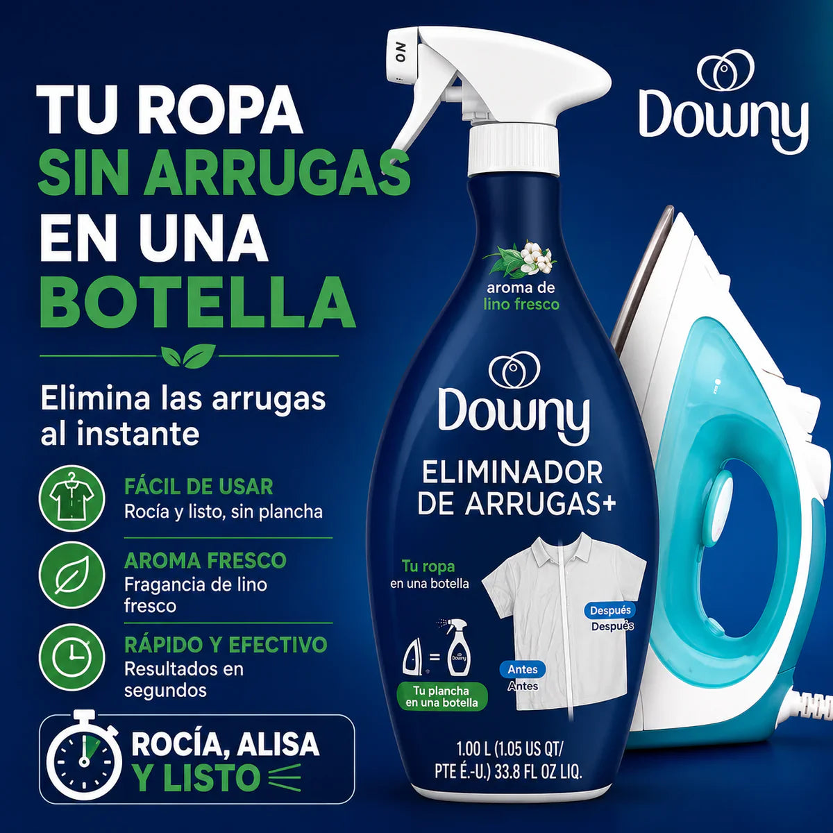 2 DOWNY ELIMINADOR DE ARRUGAS (2 PCS) 90ML