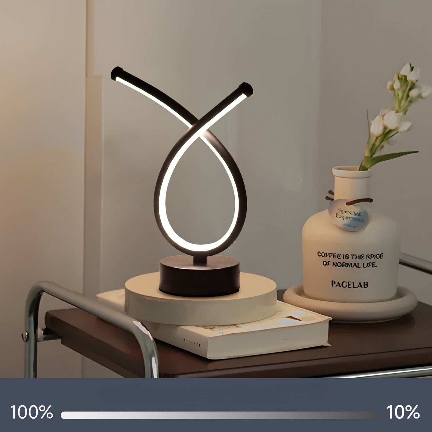 LAMPARA MODERNA CON DISEÑO DE LAZO