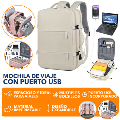 MOCHILA DE VIAJE CON PUERTO USB