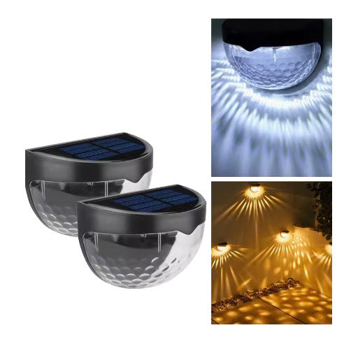 LAMPARA SOLAR PARA EXTERIOR SEMICIRCULAR (2PCS)