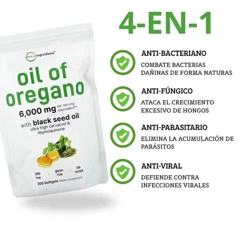 Aceite de Oregano - Detox Natural 60 caps - VitaFarma Guatemala