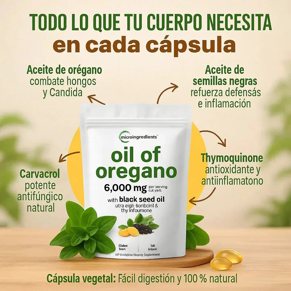 Aceite de Oregano - Detox Natural 60 caps - VitaFarma Guatemala