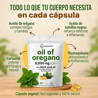 Aceite de Oregano - Detox Natural 60 caps - VitaFarma Guatemala