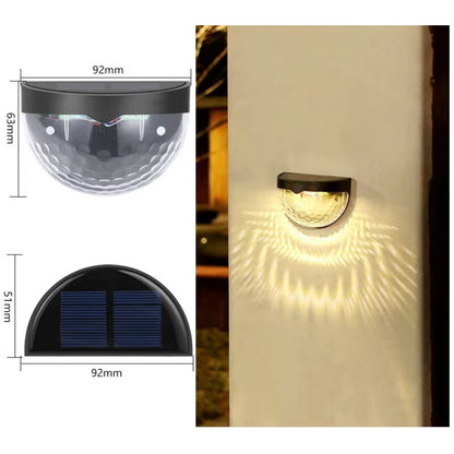 LAMPARA SOLAR PARA EXTERIOR SEMICIRCULAR (2PCS)
