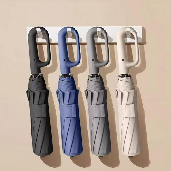 PARAGUAS PLEGABLE CON GANCHO PORTÁTIL